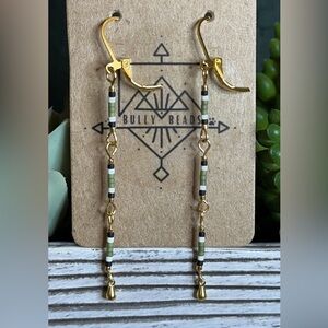 Handcrafted Navajo inspired delica bead earrings.